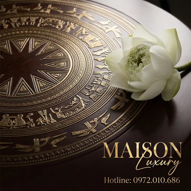Hoa văn trống đồng – cội nguồn cảm hứng cho thiết kế của Maison Luxury.