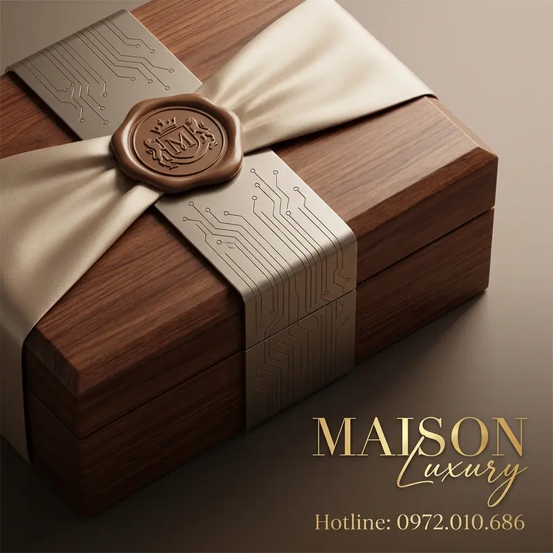 Sự giao thoa giữa chất liệu thượng hạng và biểu tượng văn hóa trong thiết kế quà tặng đối ngoại.