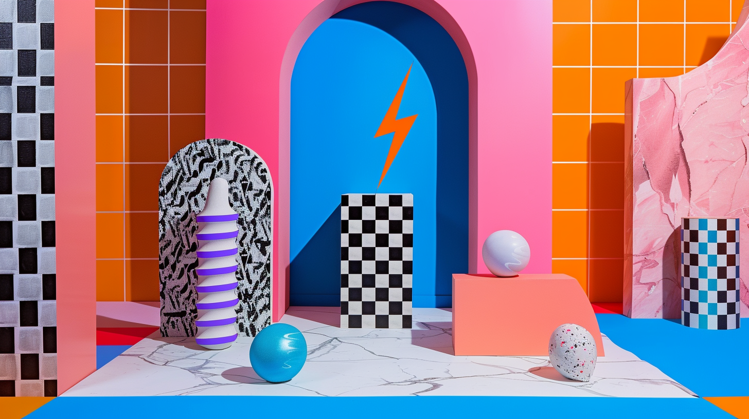 colorful lightning bolt in abstract setting