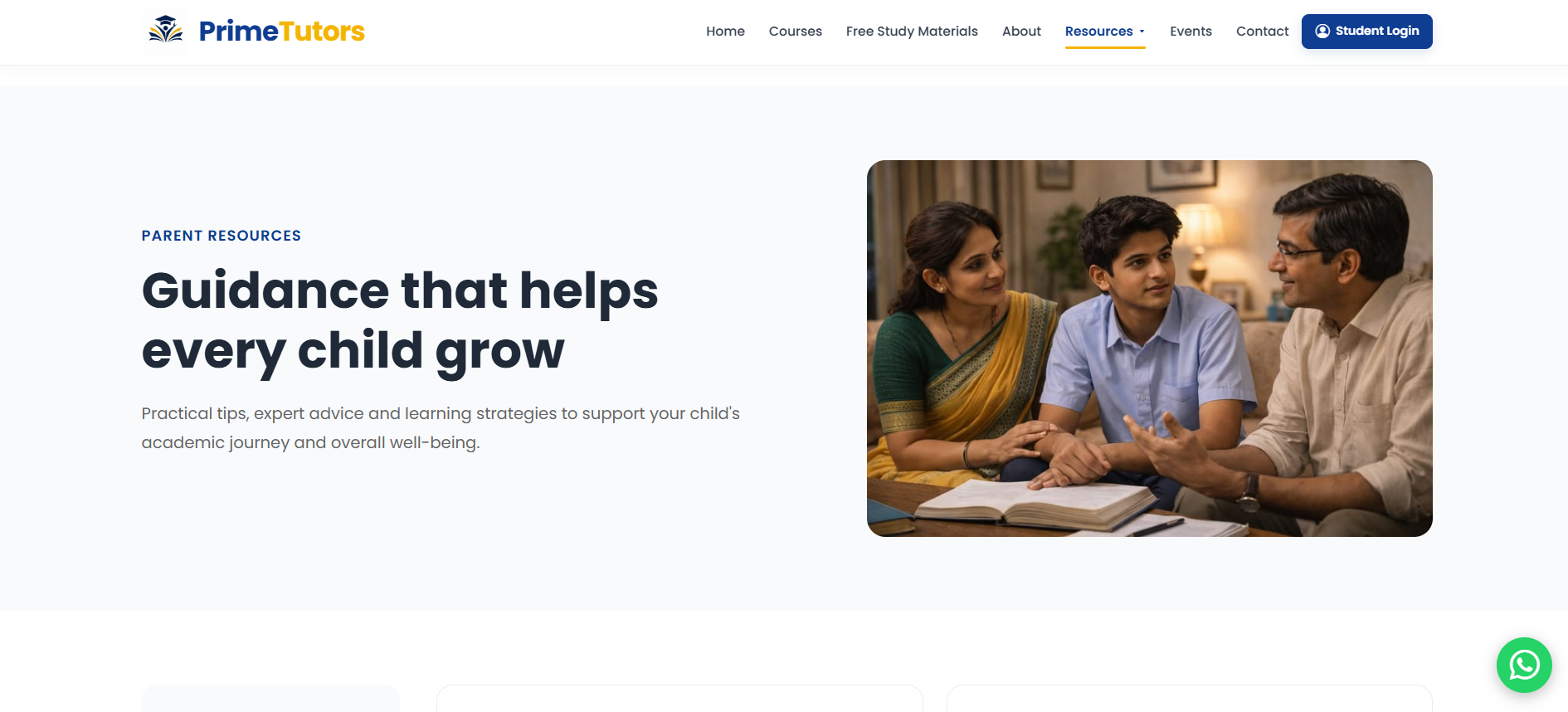 PrimeTutors' Website