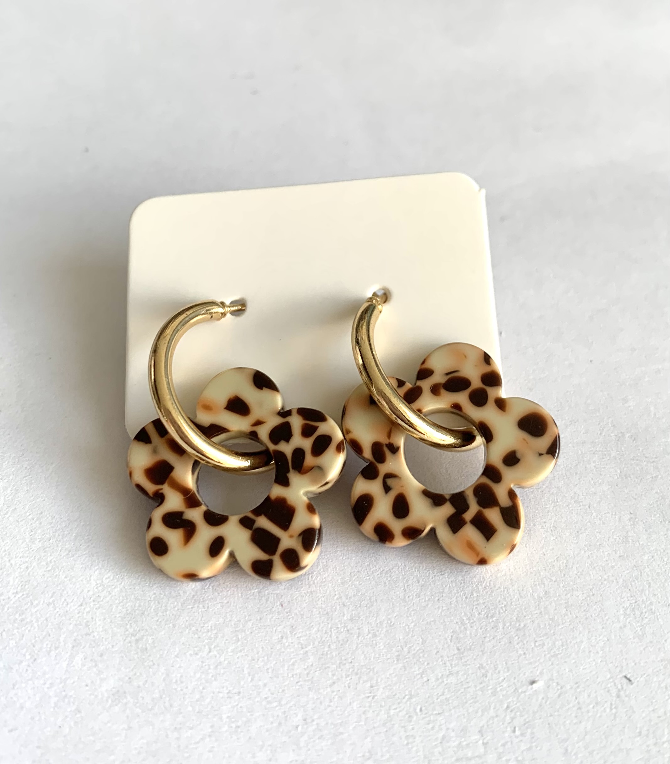 Aros flor animal print