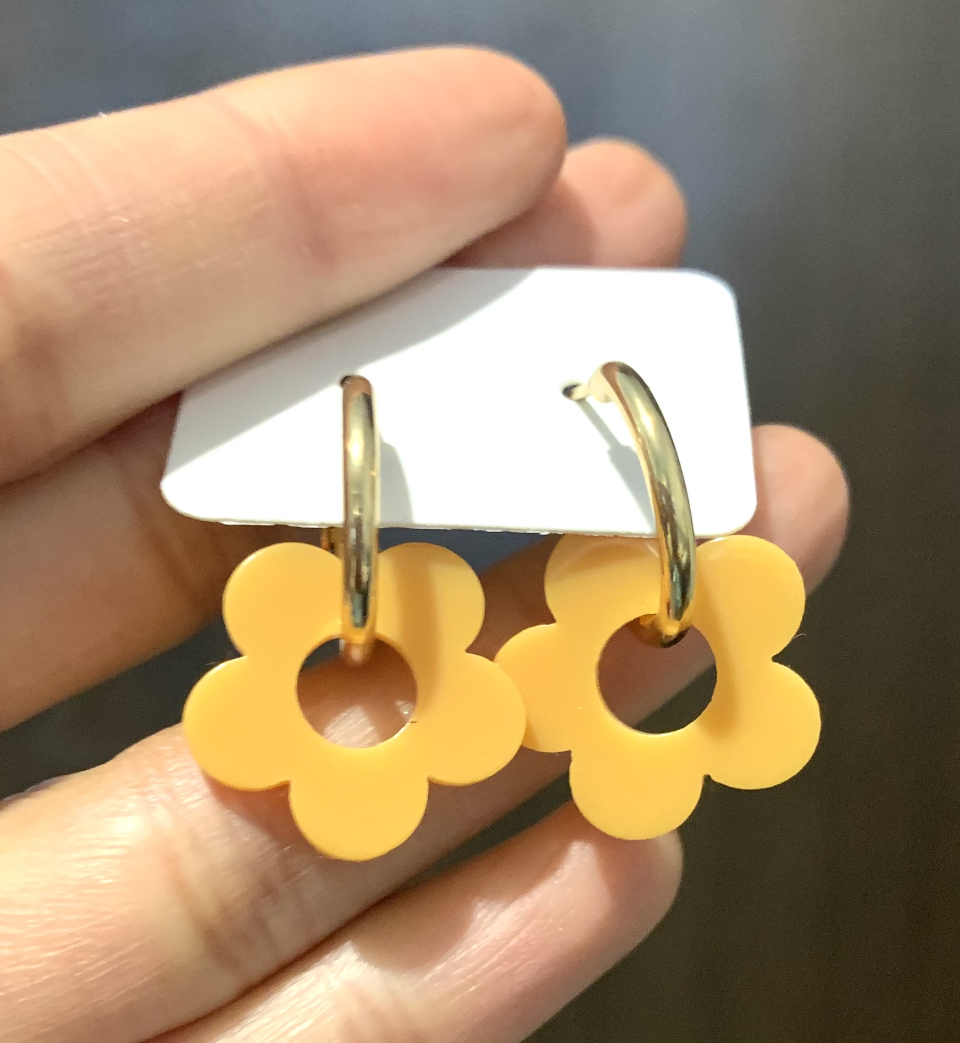 Aros flor amarilla