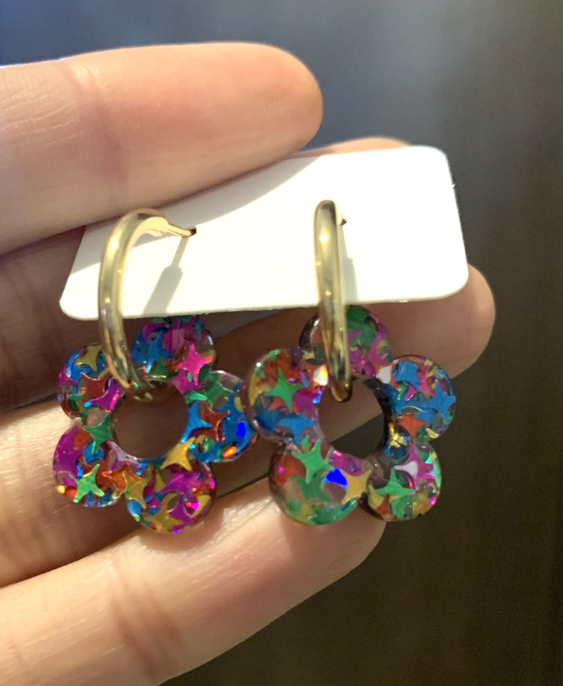 Aros flor multicolor