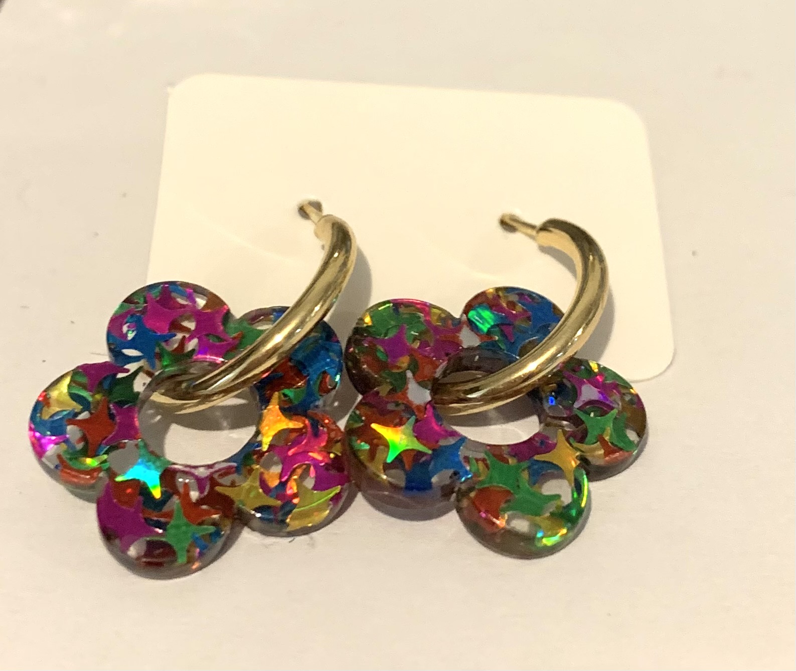 Aros flor multicolor