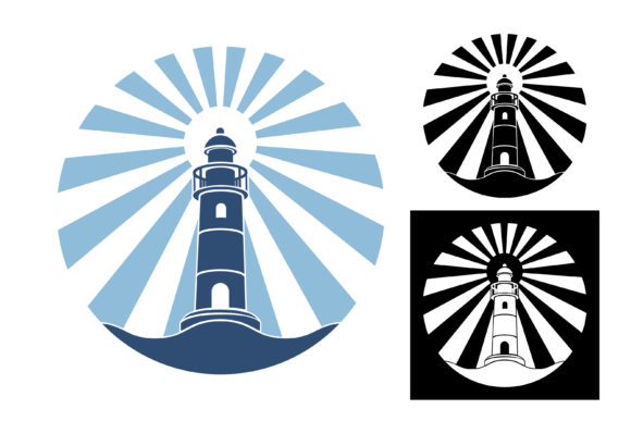 Sea Marine Coastal Lighthouse Coloring Page
