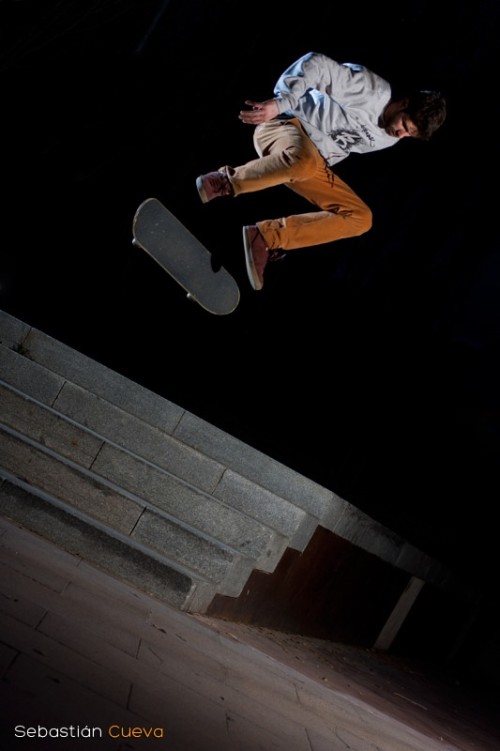 Iluminación mediante strobist en Skateboard