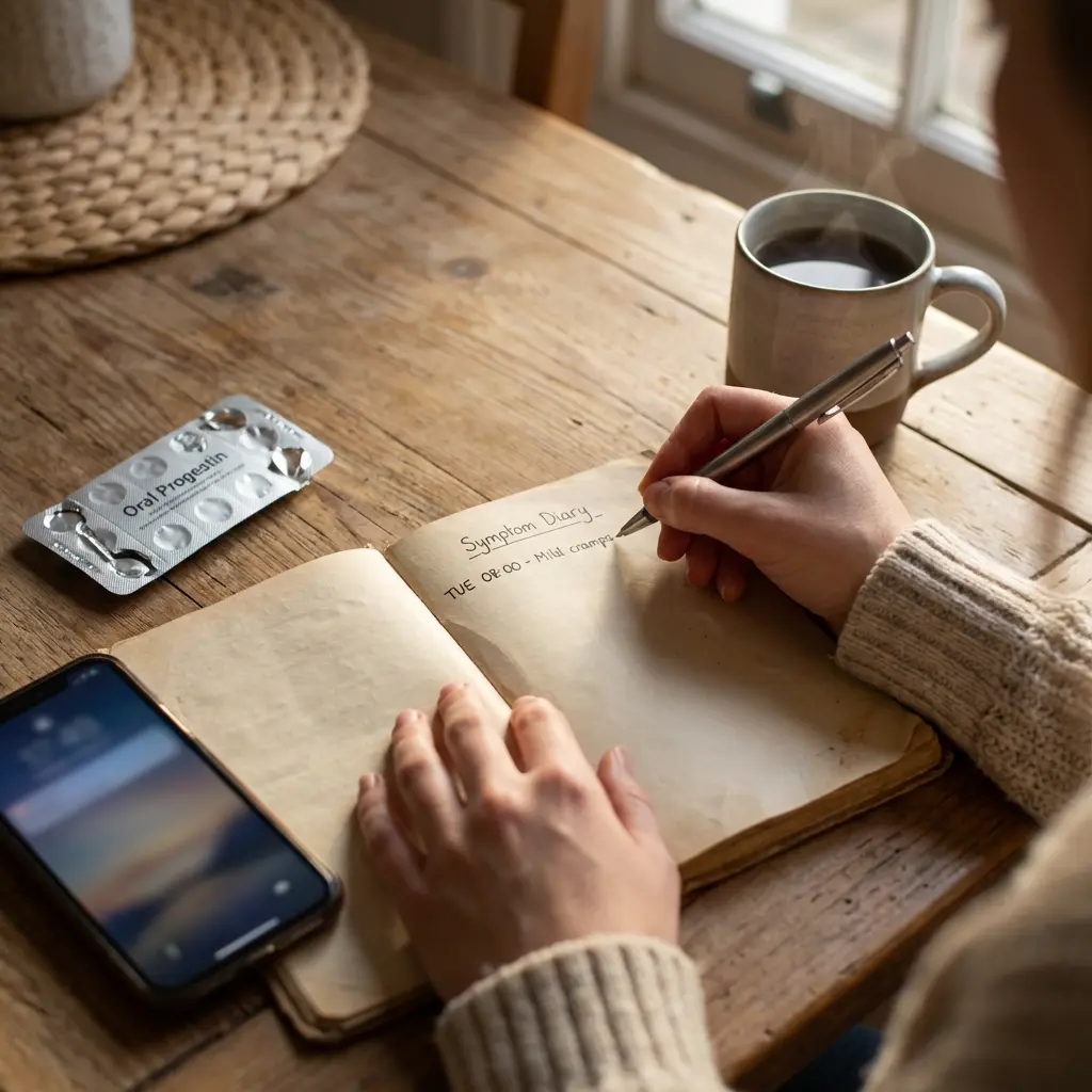 This image captures a person's hands writing in a 