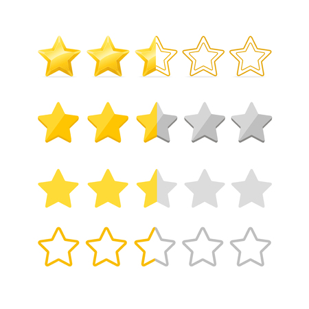 Rating stars set. vector