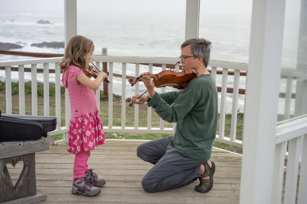 Sometimes we practice in unusual spots