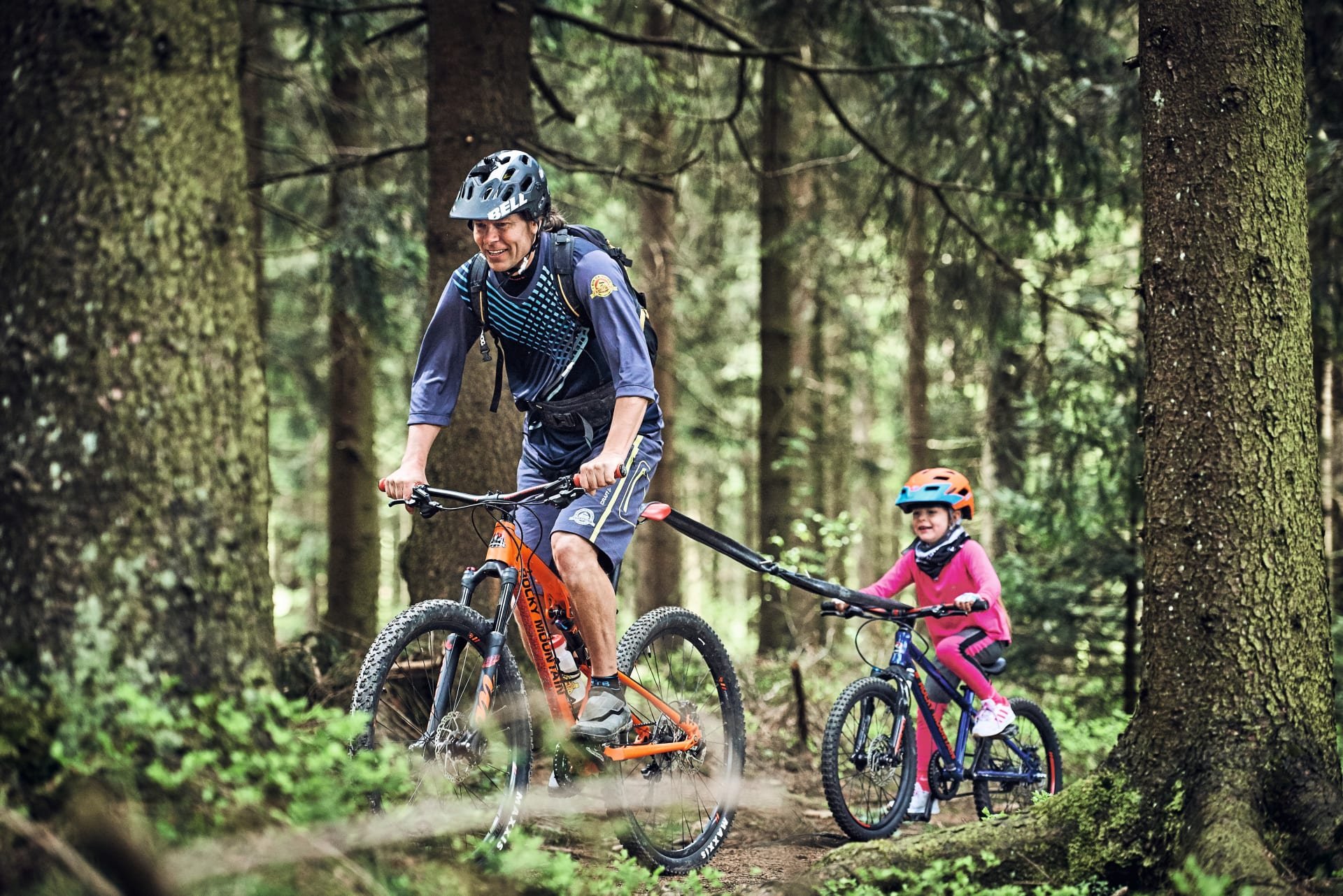 Fahrrad Zugsystem für die Kinder