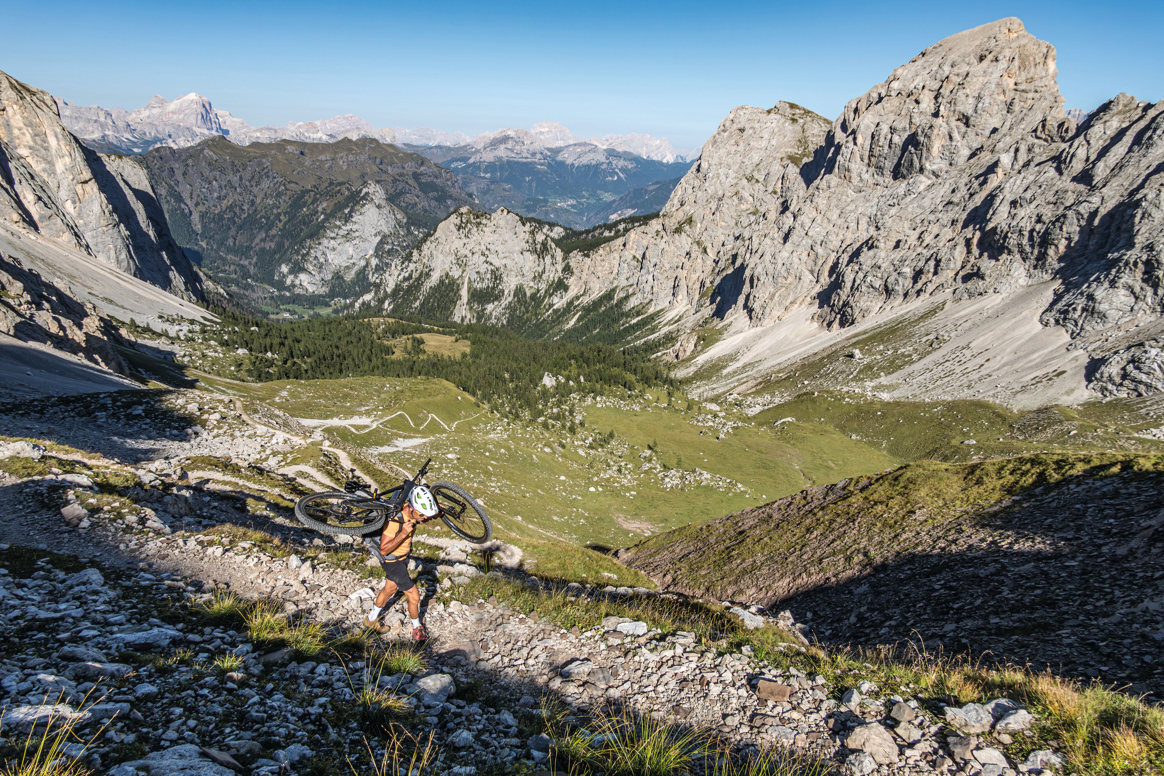 Ansicht der Marmolata vom Piz Boè aus