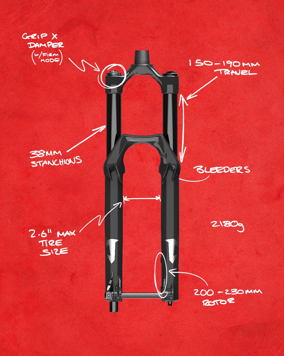 Marzocchi Super Z: Freeride suspension fork with 38 mm stanchions