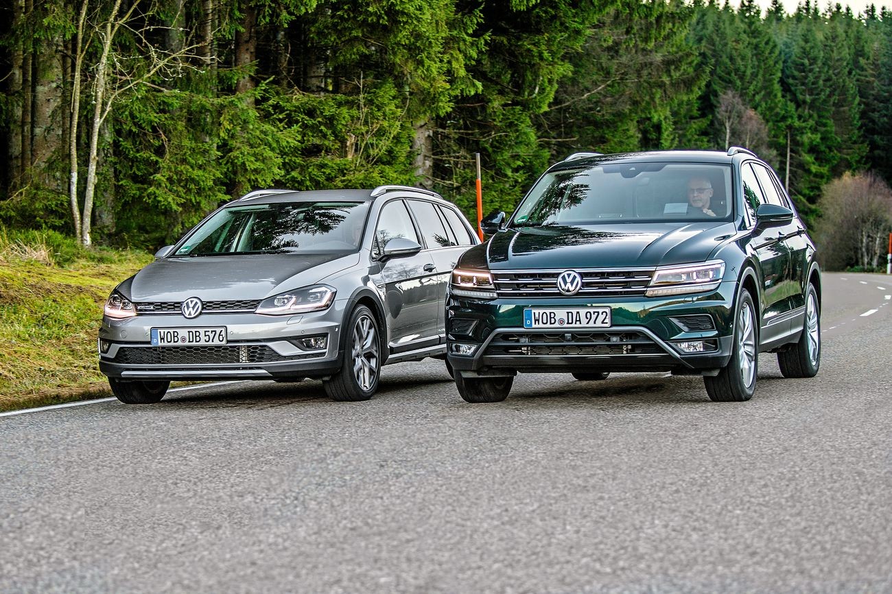 Vergleich der VW-Kompakten: Golf Sportsvan, Variant, Touran, Tiguan