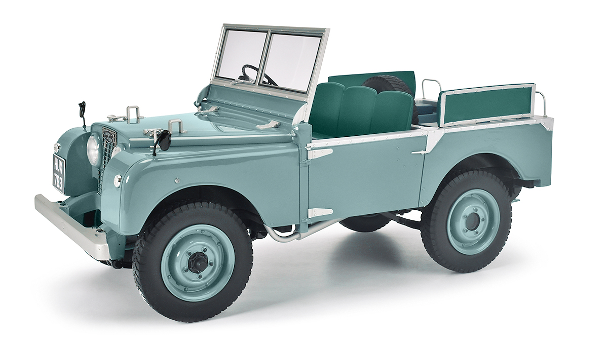 Schuco Land Rover 88 Modellauto 1:87 – Ohne Softtop, In Weiß/schwarzem Zebra-Design, Mit Metallkarosserie & Vielen Details