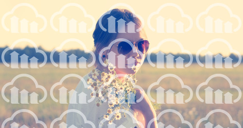 Image with tiled overlay Image with tiled overlay