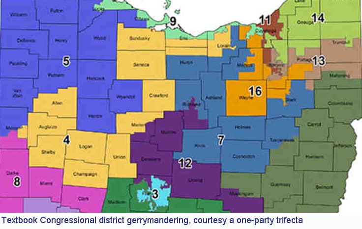 Gerrymander map