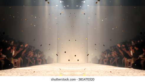 Fashion runway out of focus,blur background