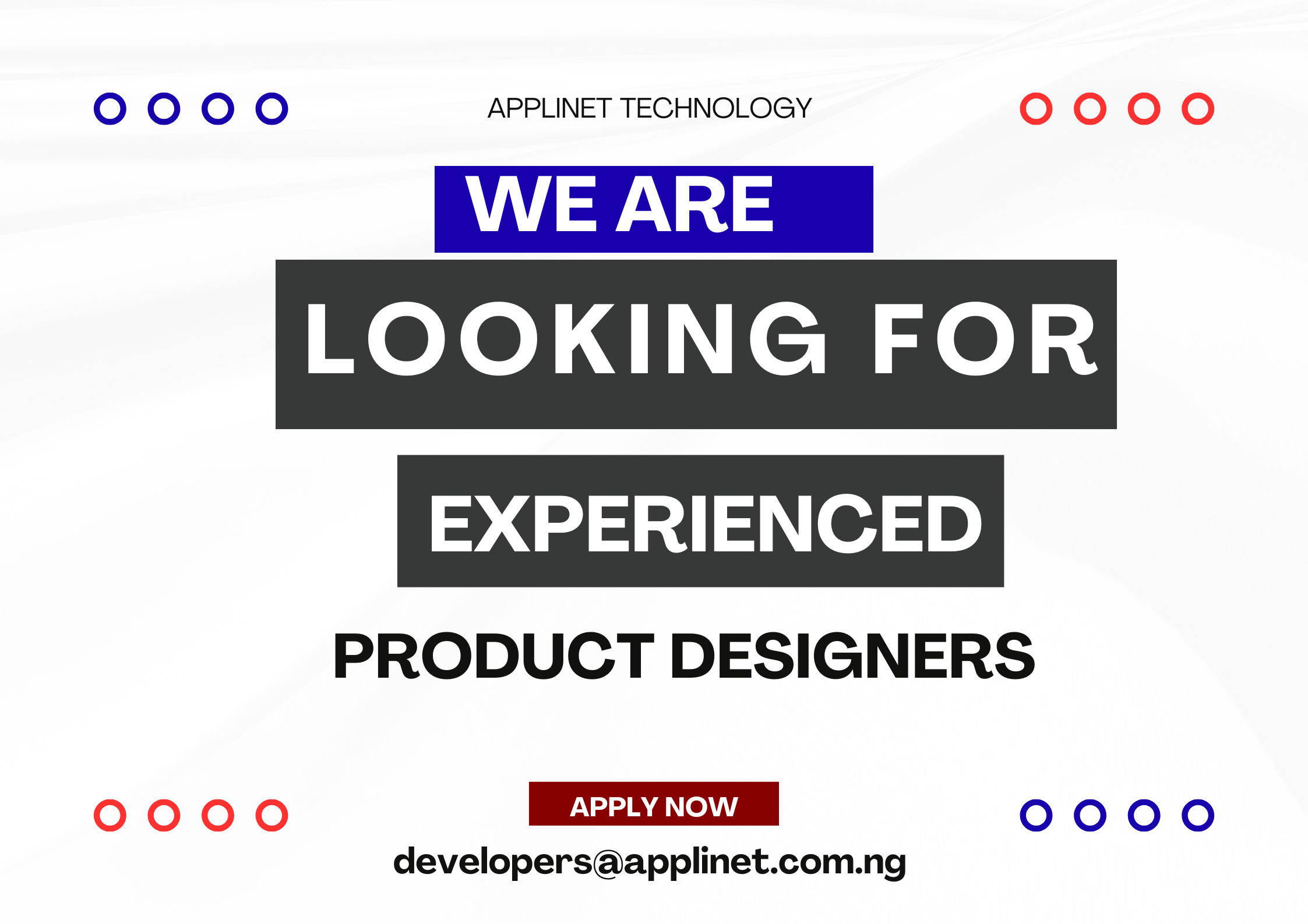 Experienced Product Designer (Partnership Position) | Product  Design