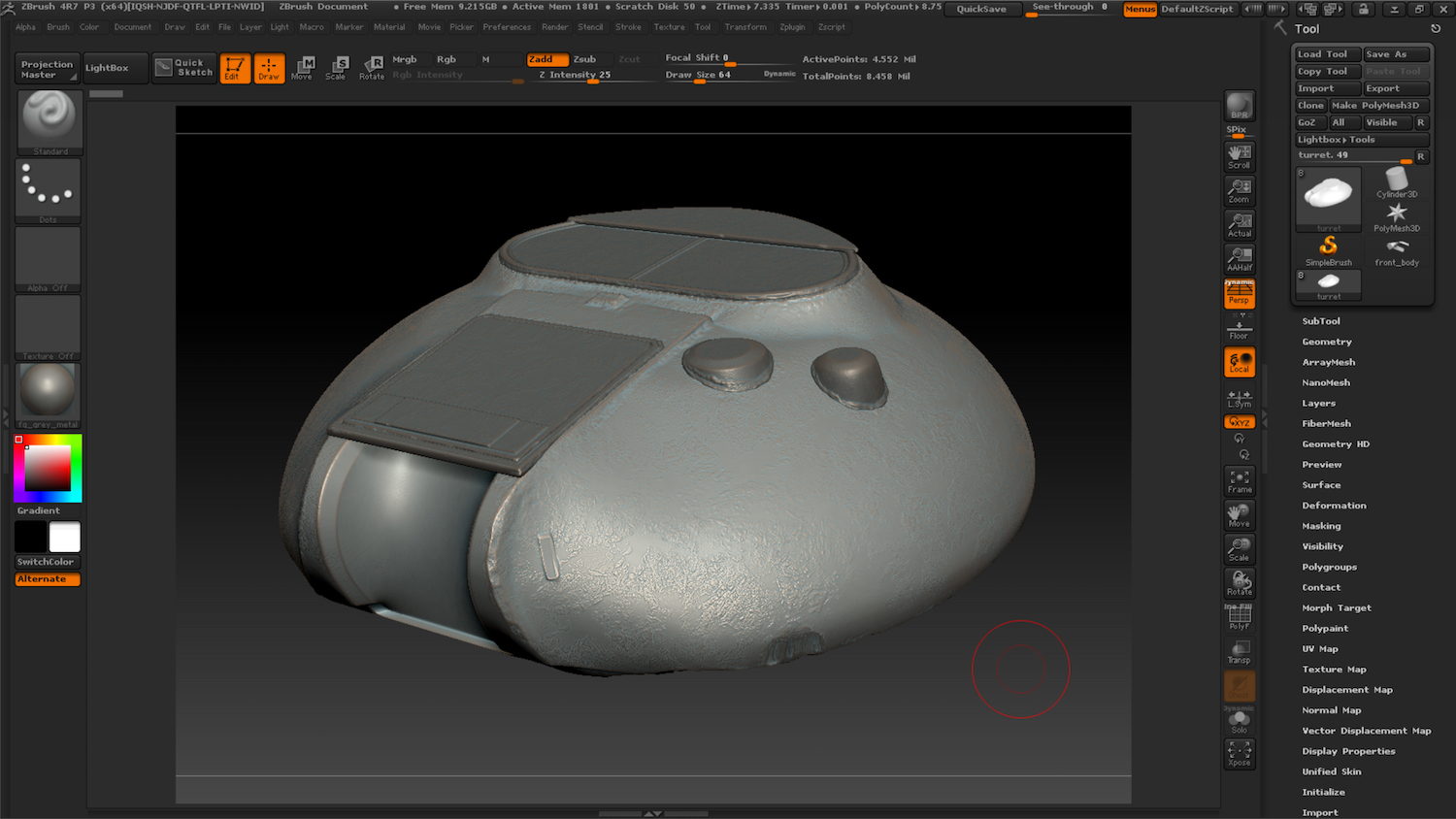 ZBrush уроки, моделирование советского танка ИС-3