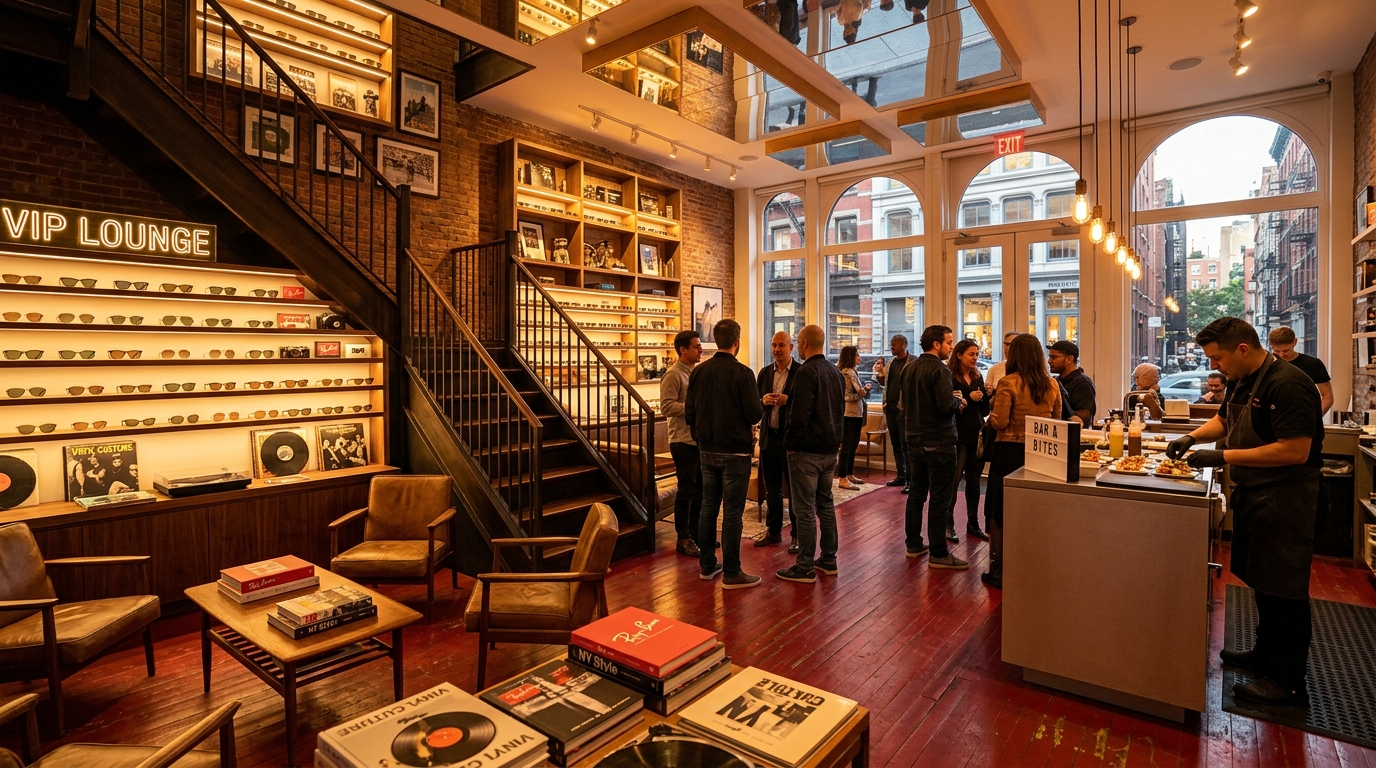 Ray‑Ban House à New York : le retail repensé entre personnalisation, restauration et labo visuel