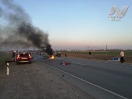 Авария в Баратаевке с двумя мотоциклистами. Фото и видео