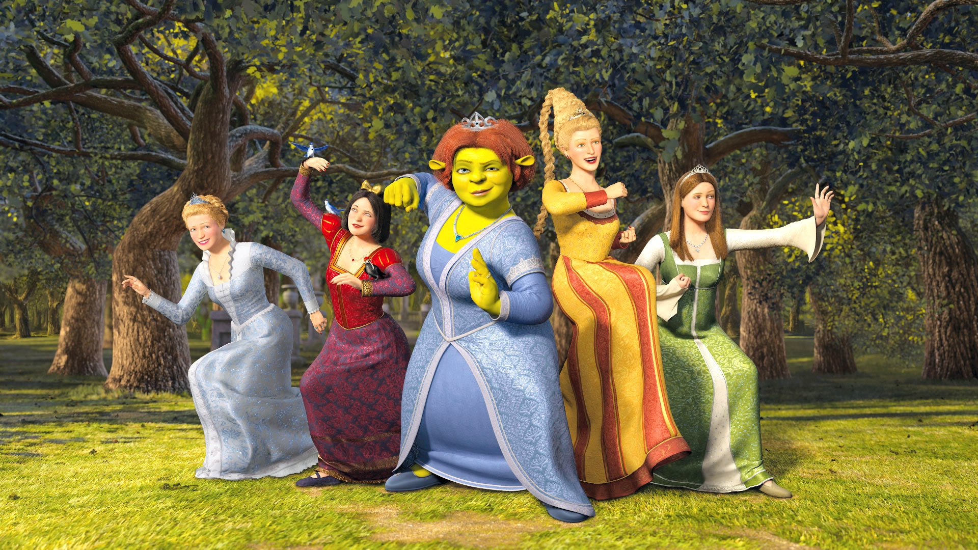 wallpapers, animated, shrek, queda, fiona
