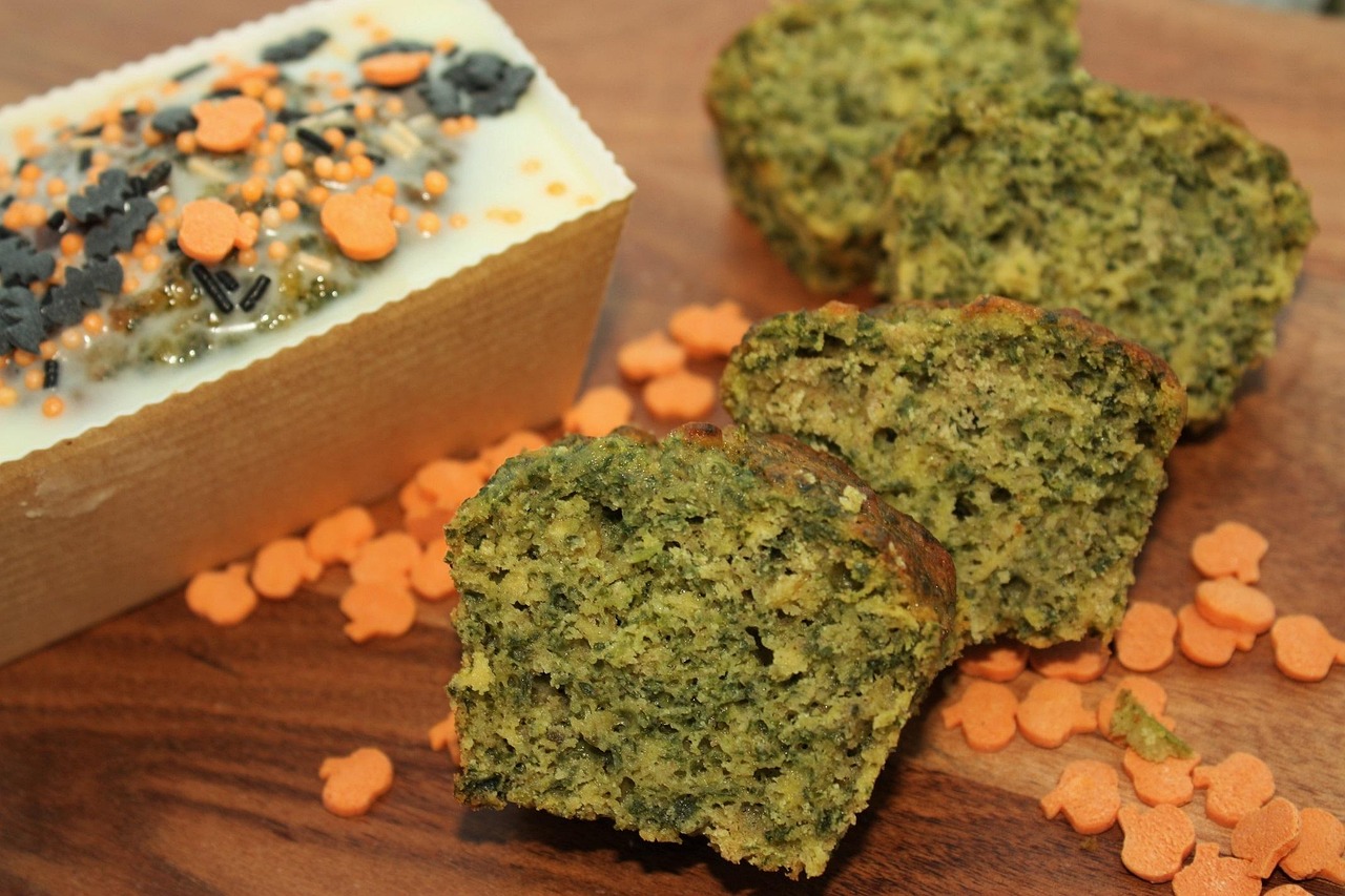 Spooky Pound Cake with Kale