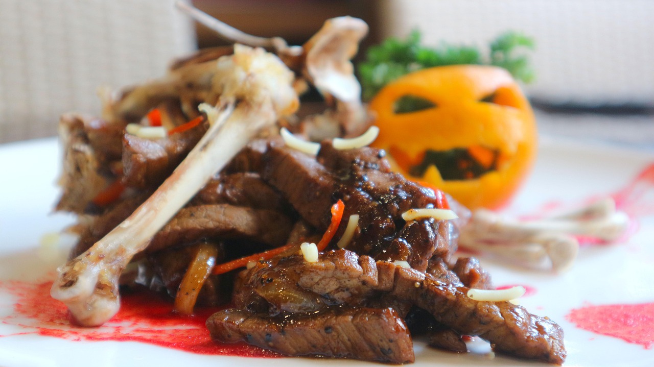 Bone-In Roast Beef with Decorative Bone Garnish