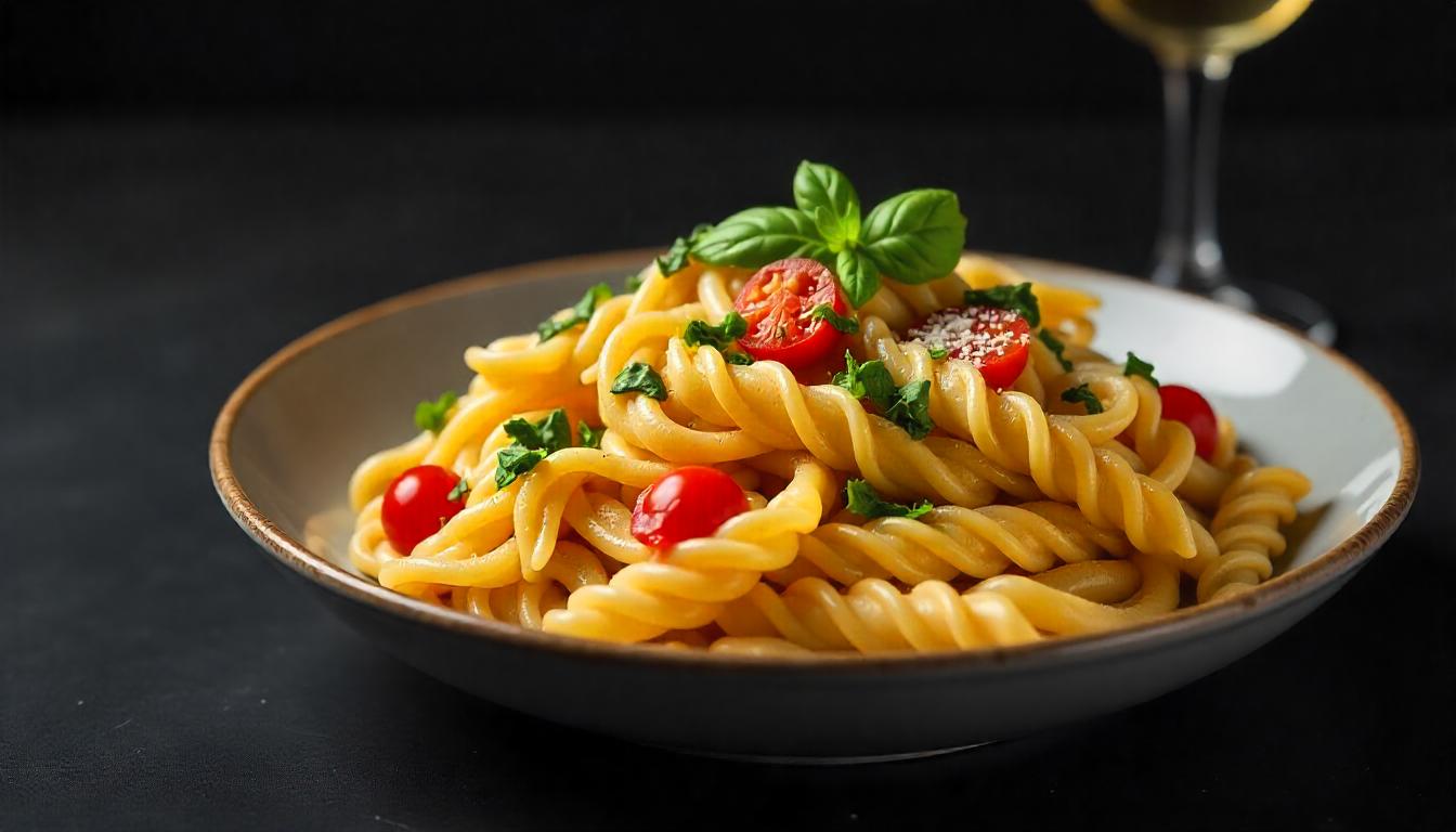 Fusilli alla Caprese/ Fusilli with Tomato and Basil