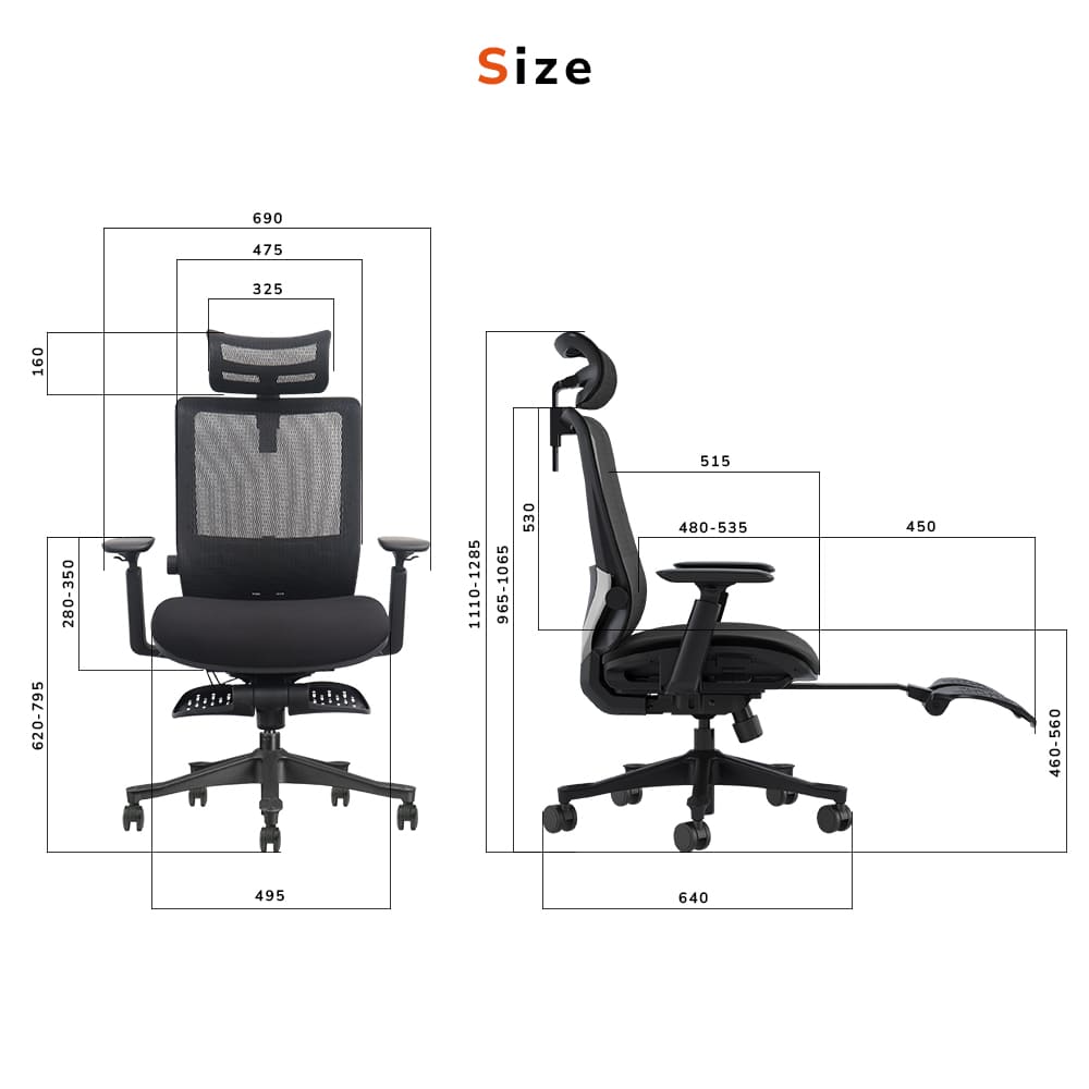ErgoLux Executive Office Chair view 7