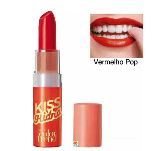 Color Trend Kiss Hidra Batom Vermelho Pop Avon