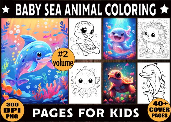 Baby Sea Animal Coloring Book Cover