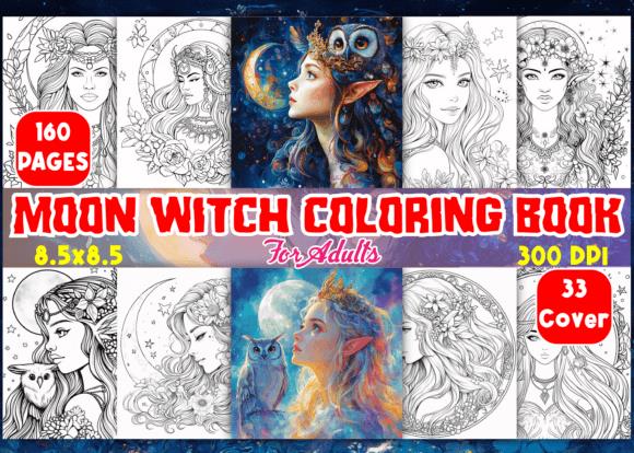 Moon Witch Coloring Book Cover
