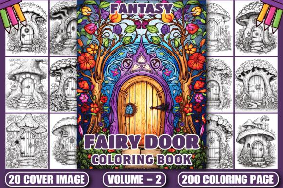 Fantasy Fairy Door Coloring Book Cover