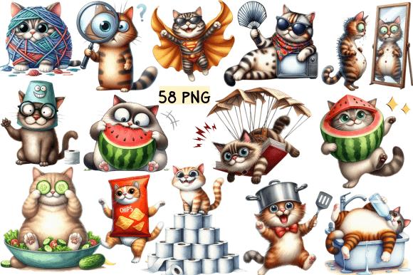 Playful Cartoon Cats Coloring Collection