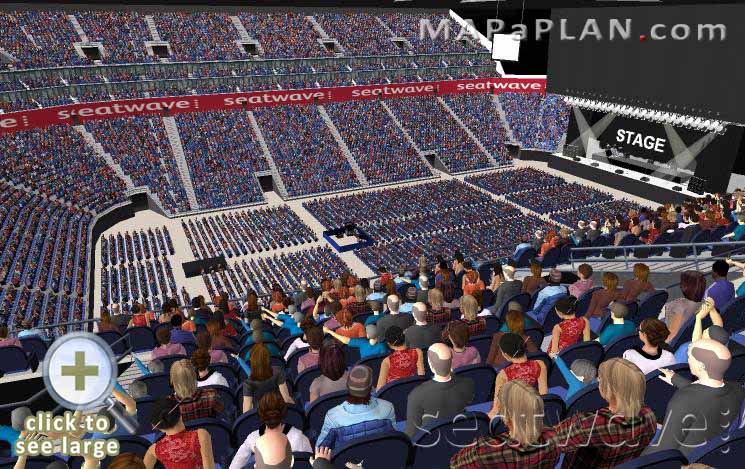 The O2 Arena London seating plan Block 418 Row L view