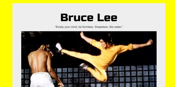 bruce lee tribute page freecodecamp paulina fischer