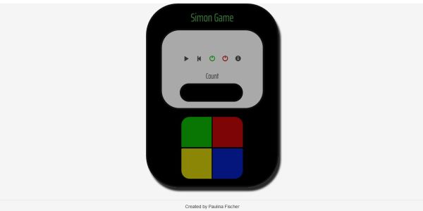 Simon Game Freecodecamp Paulina Fischer