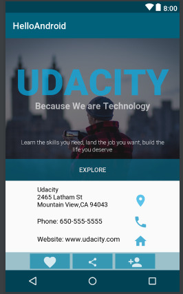 Android App Udacity Card