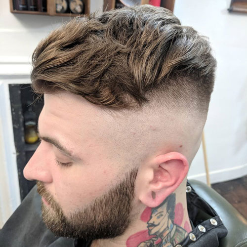 High Skin Fade + Thick Textured Comb Over