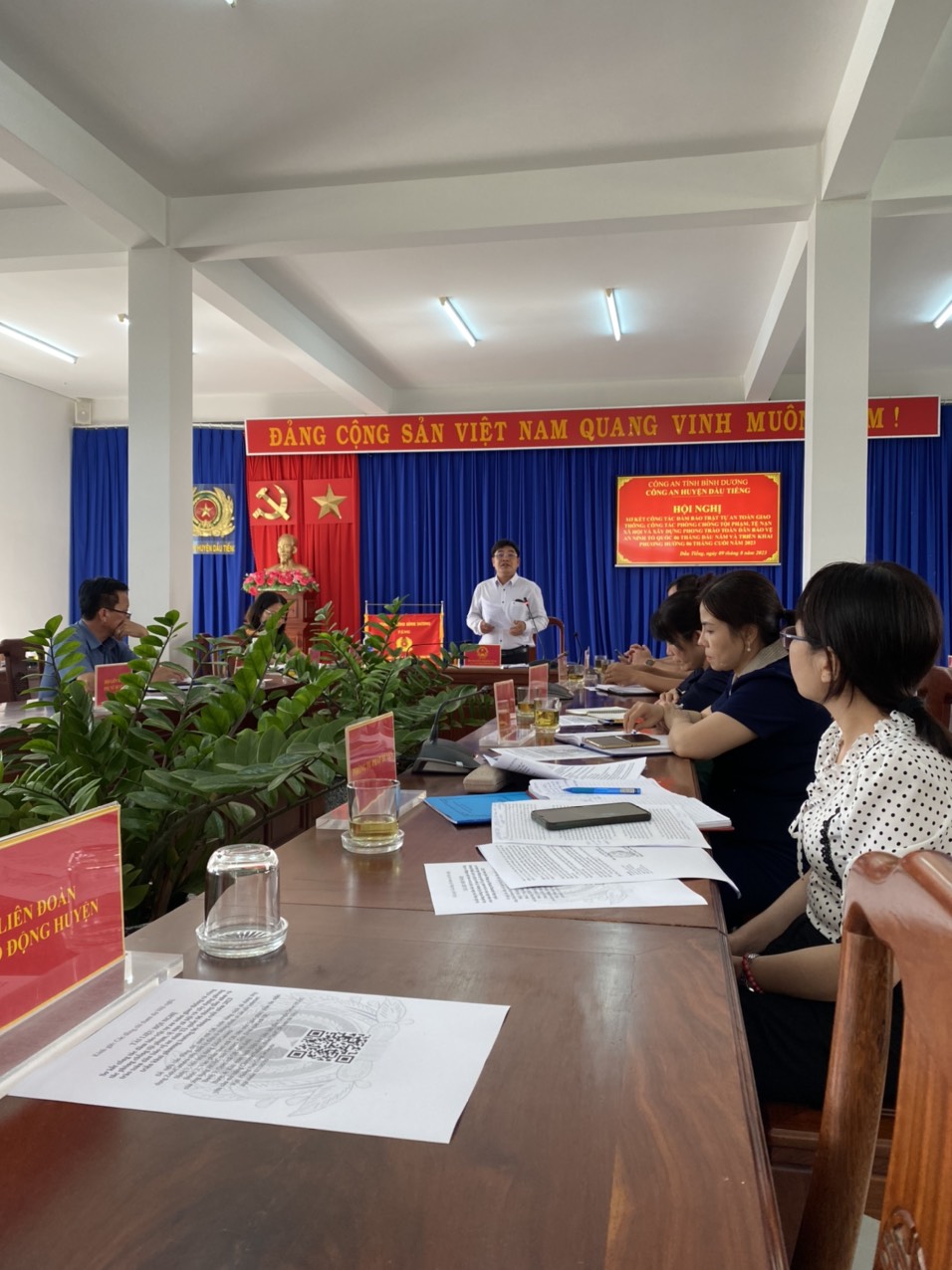Hội nghị Sơ kết công tác đảm bảo Trật tự An toàn giao thông (TT ATGT) Phòng chống tội phạm (PCTP) - Tệ nạn xã hội (TNXH) và Phong trào toàn dân bảo vệ an ninh Tổ quốc (TDBV ANTQ)