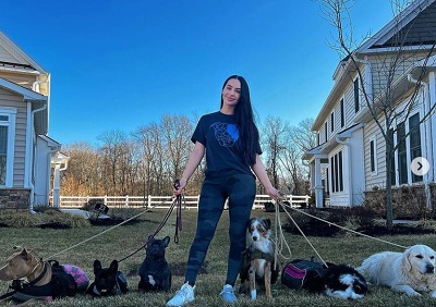 Carli Bybel with her pets