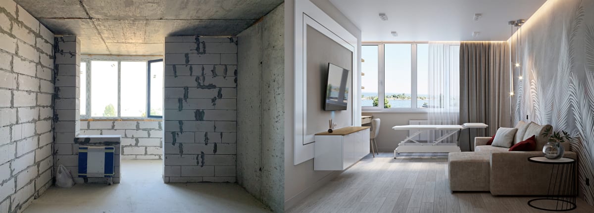 до и после фото ремонта