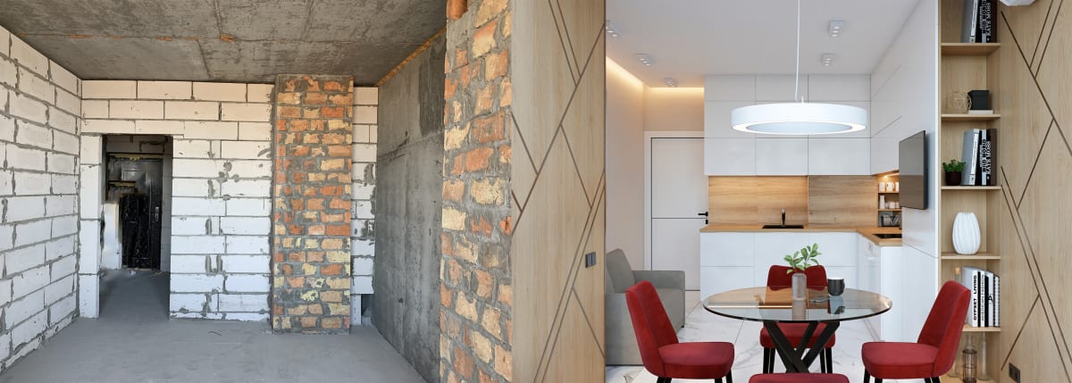 Клеверс Дизайн до и после