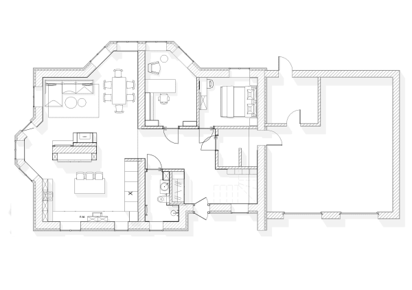 Дизайн интерьера коттеджа. Планировка