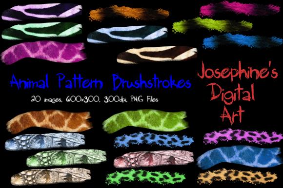 Animal Print Brushstrokes Digital Art Collection