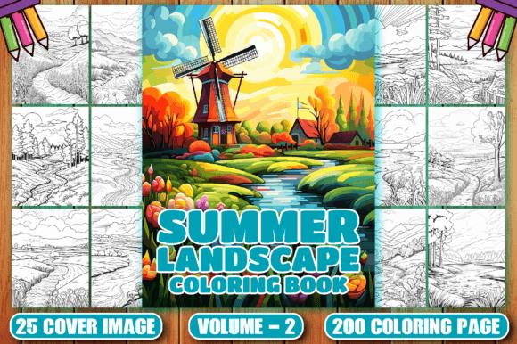 Summer Landscape Coloring Book Cover