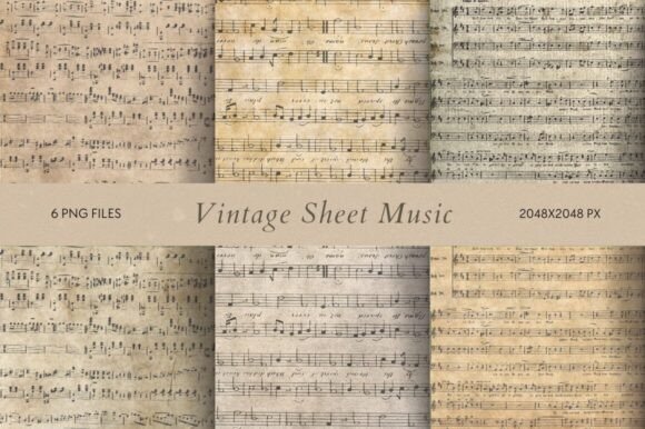 Vintage Sheet Music Coloring Pages Collection