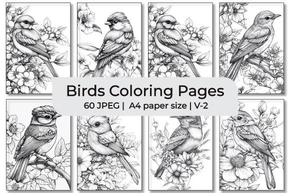 Birds and Flowers Coloring Pages Collection