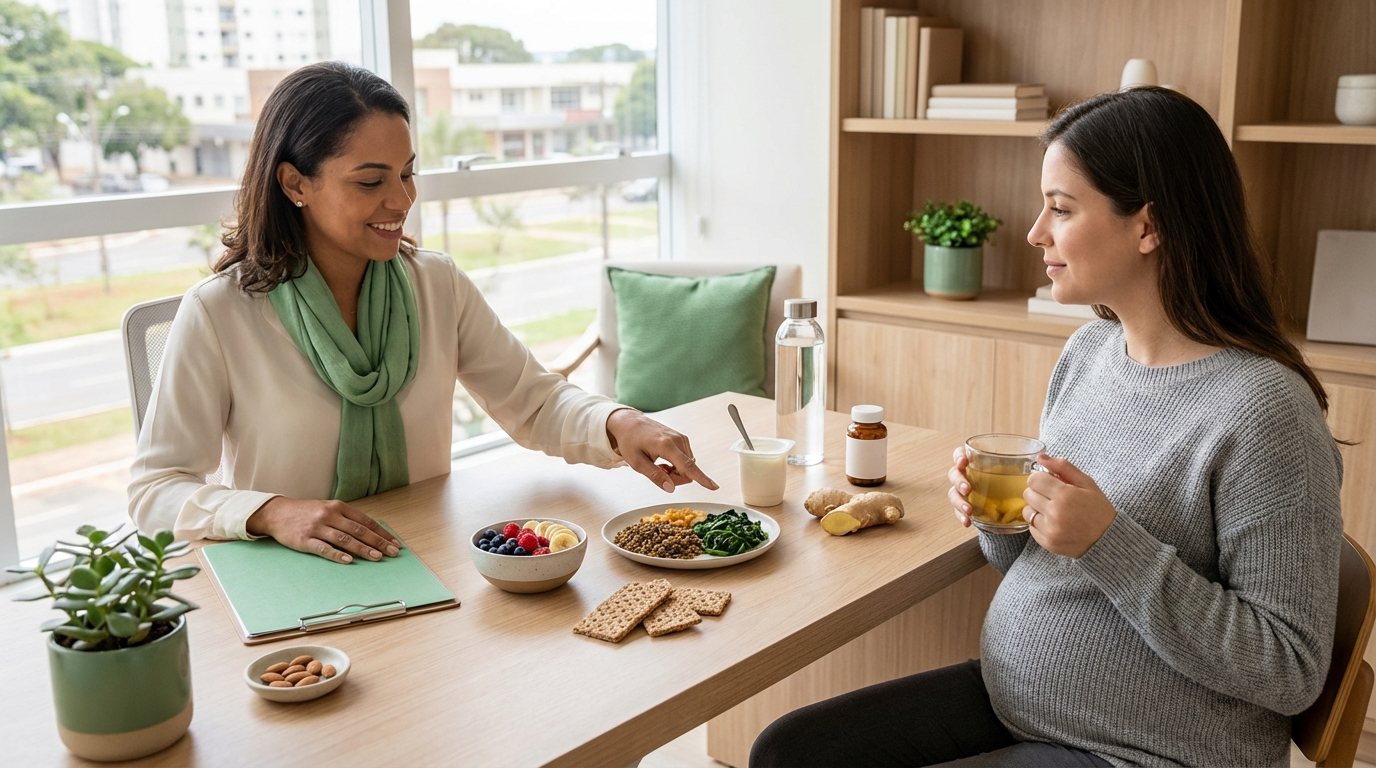 Está Grávida? O Guia Completo de Nutrição no 1º Trimestre (O Que Comer, O Que Evitar)